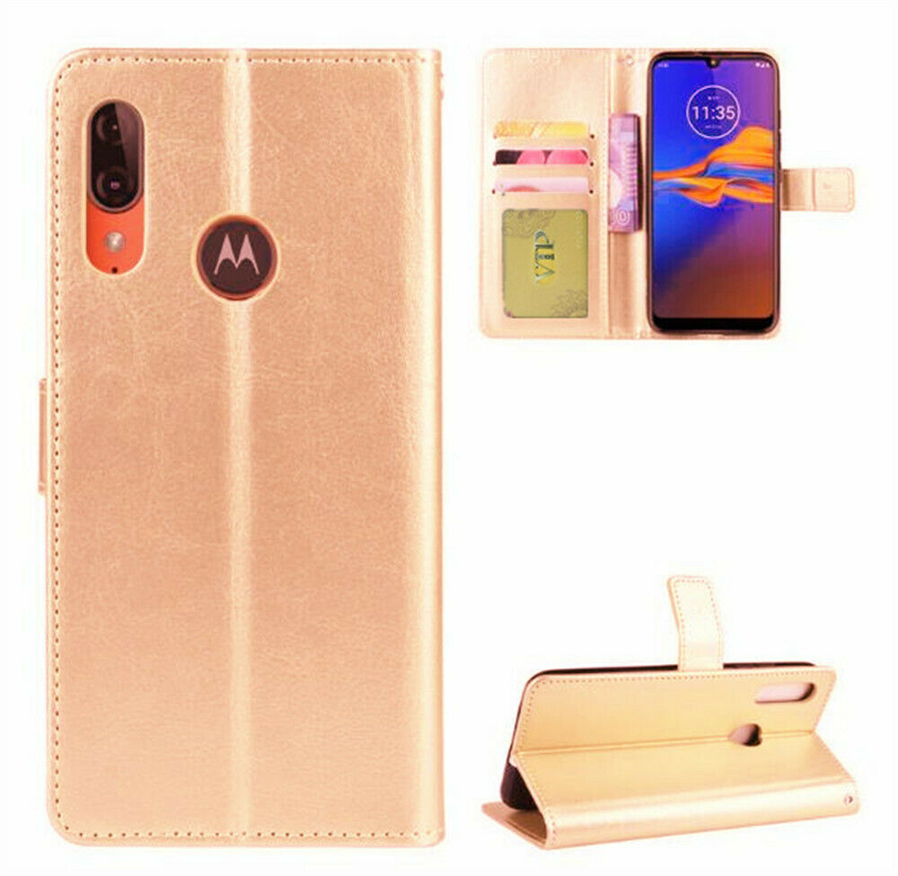 Leather Folio Wallet Case for Motorola Moto E6 Leather Folio Wallet Case for Motorola Moto E6